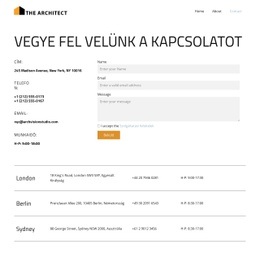 Kapcsolatfelvételi Oldal