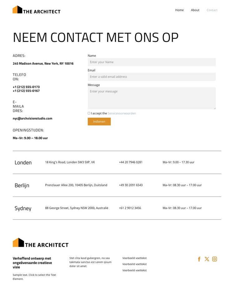 Esthetische architectonische excellentie CSS-sjabloon