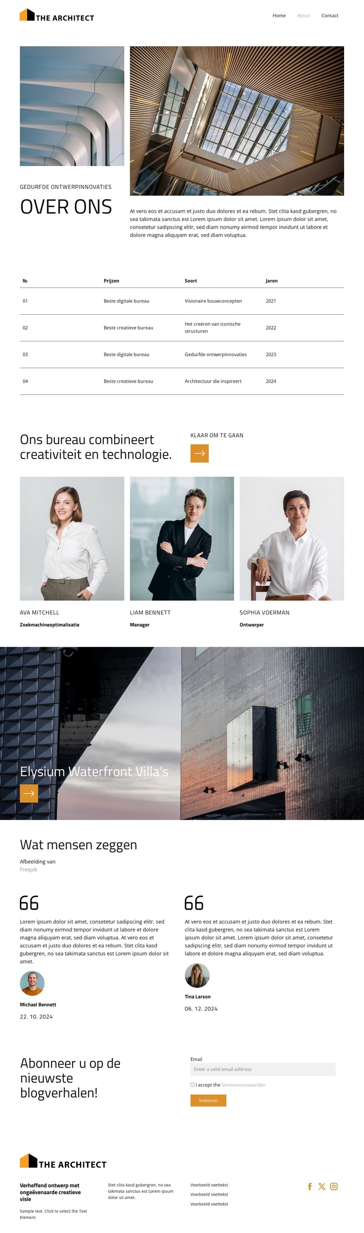 Eén structuur tegelijk Website sjabloon