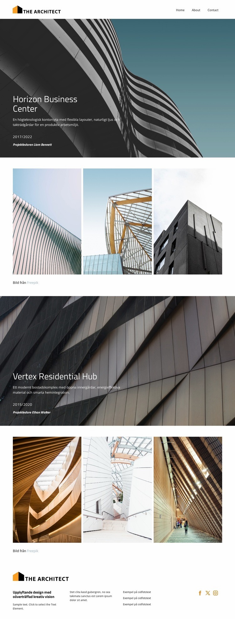 Designa framtiden HTML-mall
