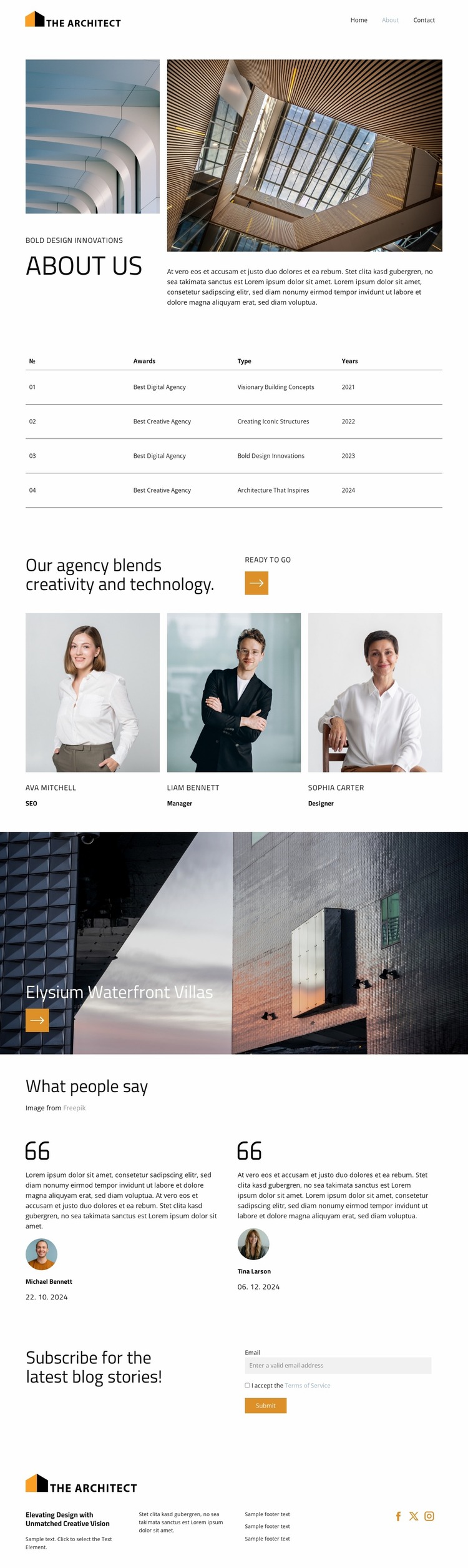 One Structure at a Time Website Mockup