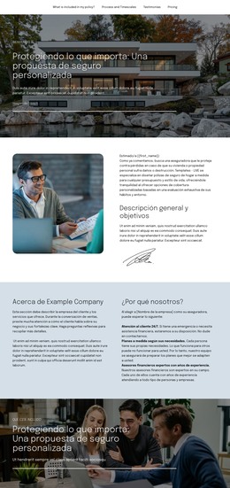 Propuesta De Seguro - Sitio Web De Comercio Electrónico