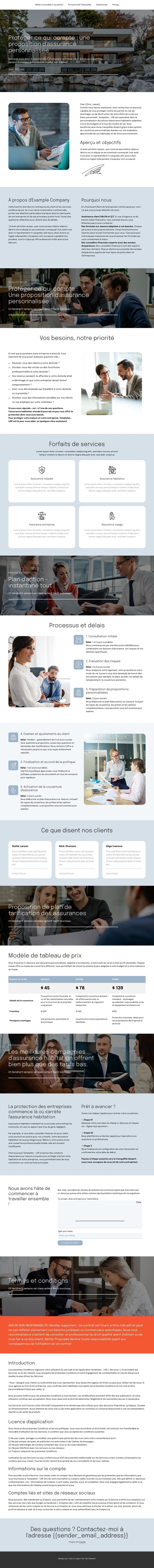 Proposition d'assurance Modèle CSS