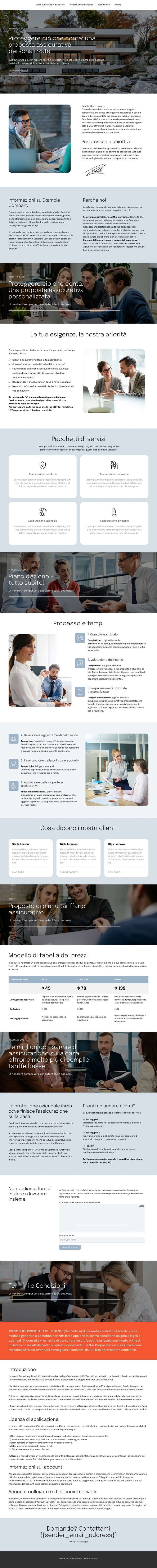 Proposta assicurativa Tema WordPress