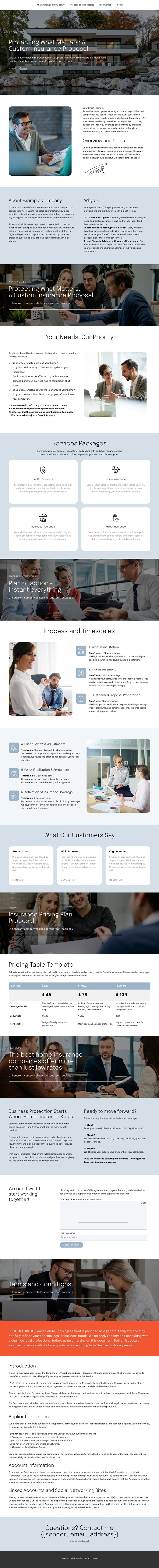 Insurance proposal Website Builder Software
