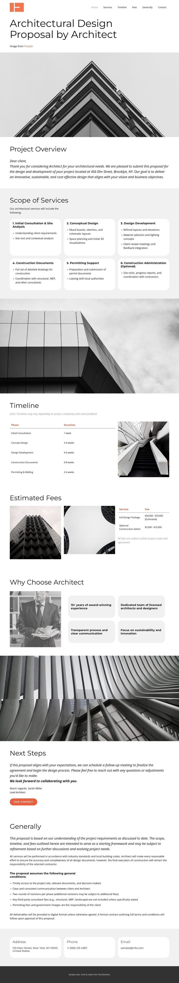 Architectural Services Proposal HTML5 Template