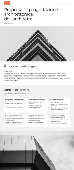 Proposta di servizi architettonici Modelli CSS