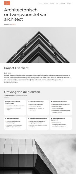 Voorstel voor architecturale diensten Website-ontwerpen