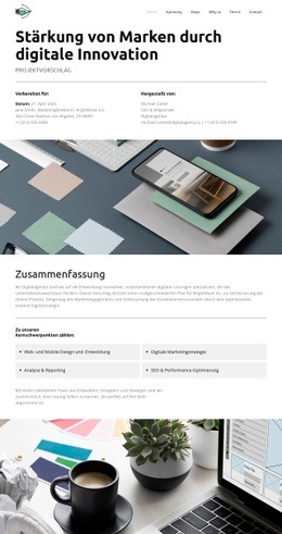 Unser Digitales Angebot - Website-Vorlagen