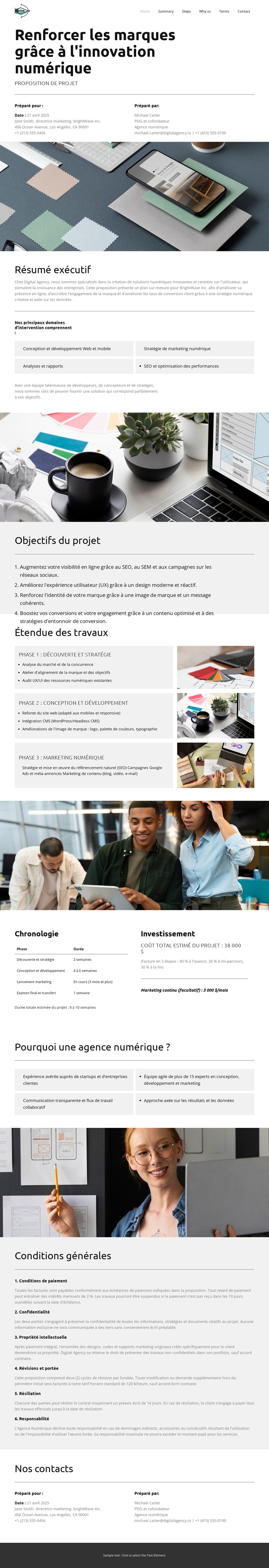 Notre proposition numérique Thème WordPress