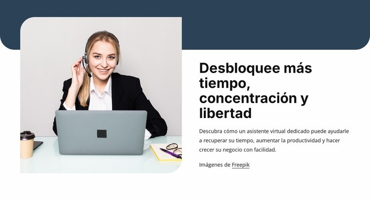 Asistente Virtual para el crecimiento empresarial Maqueta de sitio web