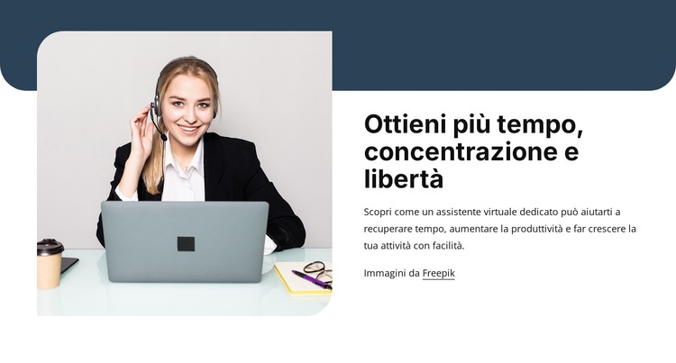 Assistente virtuale per la crescita aziendale Modello di sito Web