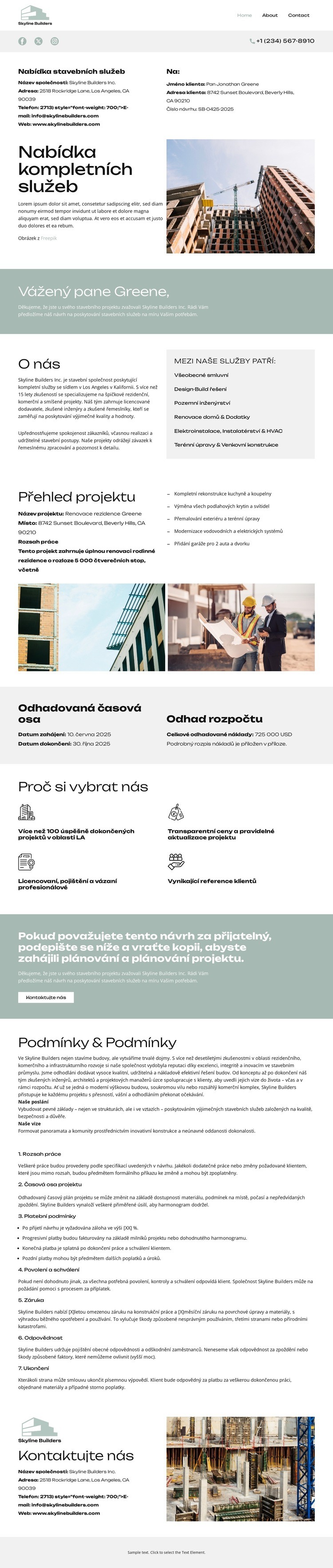 O Skyline Builders Šablona