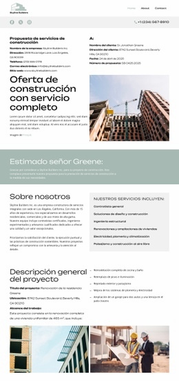 Acerca De Skyline Builders - Página De Destino