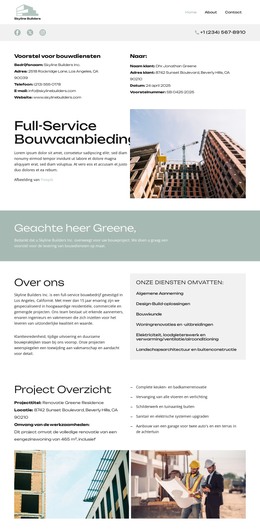 Over Skyline Builders - HTML5-Sjabloon