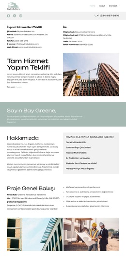 Skyline Builders Hakkında - Web Sitesi Şablonu Ücretsiz Indir