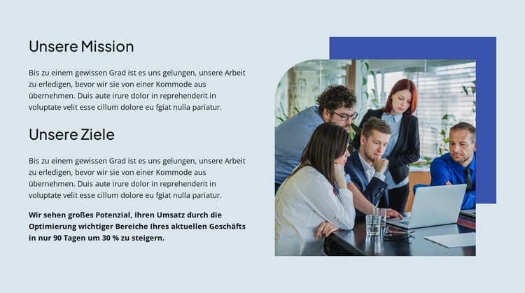 Treffen Sie Ihre vertrauenswürdigen Berater Website-Vorlage