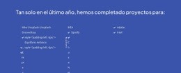 Proyectos Completados Recientemente Plantilla