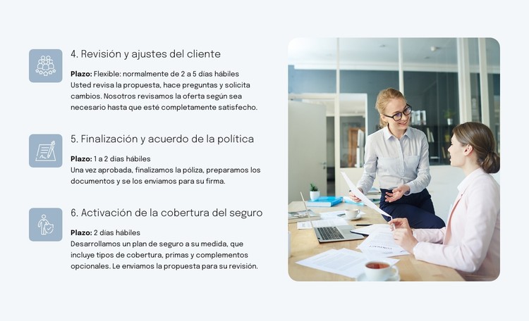 Proceso y plazos Plantilla CSS