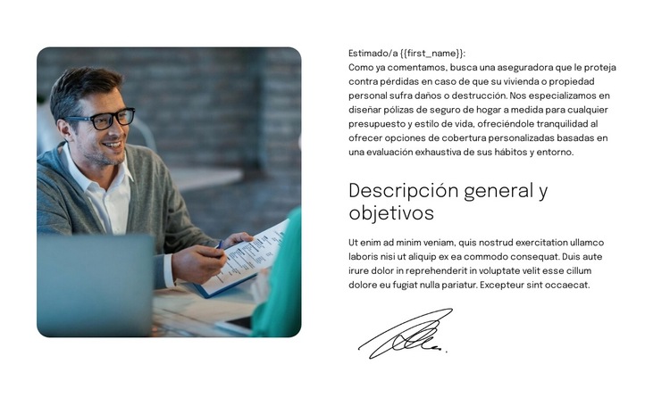 Propuesta de seguro inteligente Plantilla de sitio web