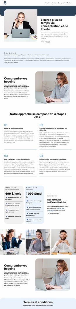 Proposition d'assistant virtuel Conceptions de sites Web