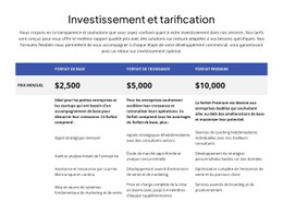 Investissement Et Tarification
