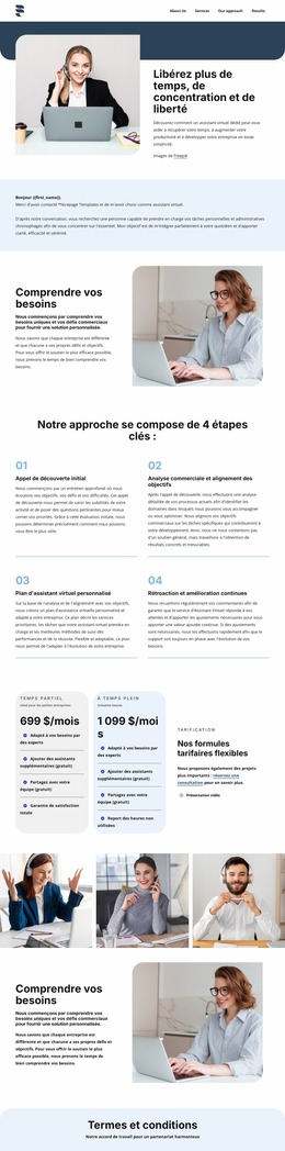 Proposition D'Assistant Virtuel Modèle Joomla