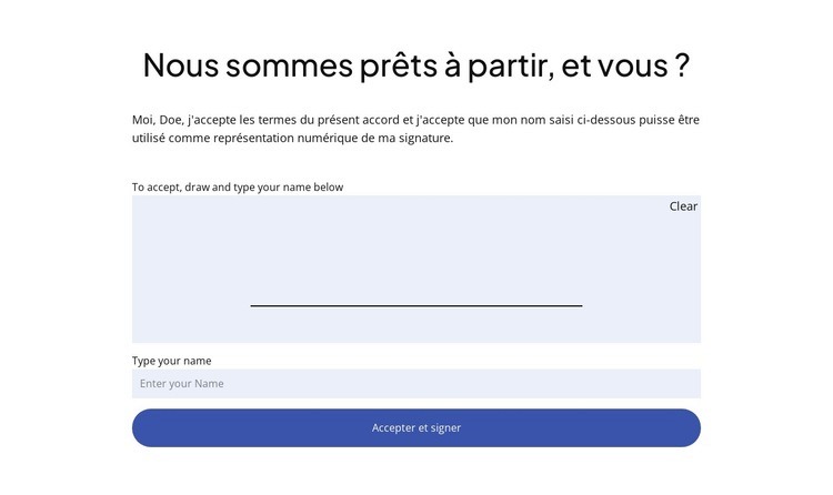 Démarrez votre projet de conseil Modèle d'une page