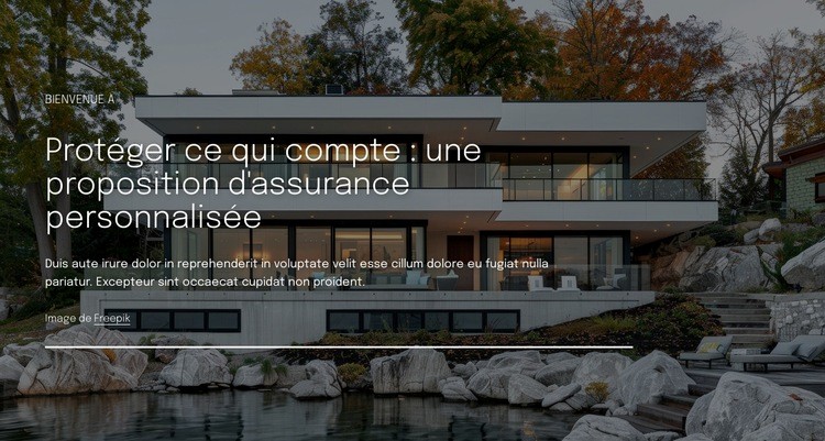 Proposition d'assurance personnalisée Modèle d'une page