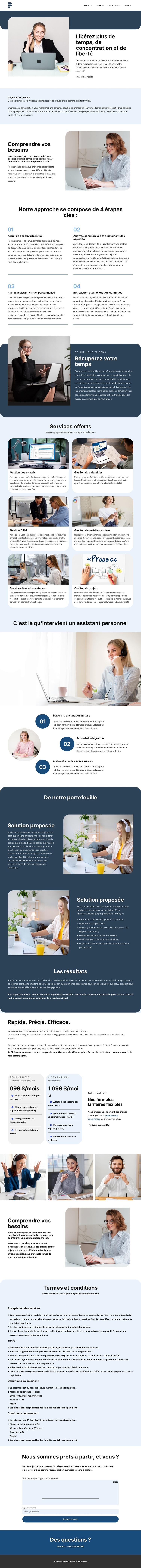 Proposition d'assistant virtuel Thème WordPress