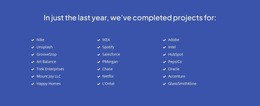 Recently Completed Projects Html Website Builder