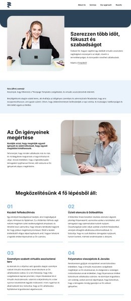 Virtuális asszisztens ajánlat HTML Sablonok