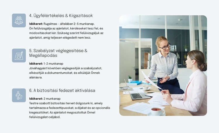 Folyamat és időskálák HTML Sablon