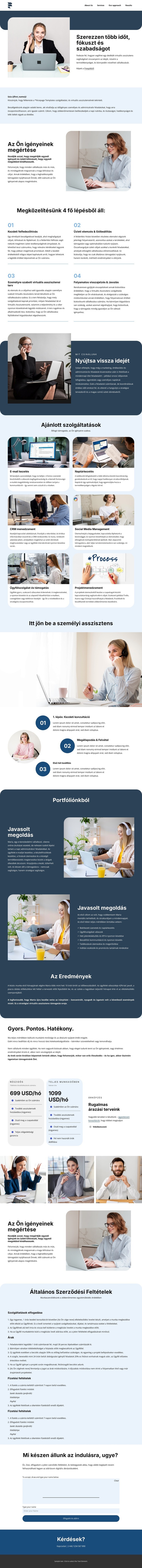 Virtuális asszisztens ajánlat Sablon