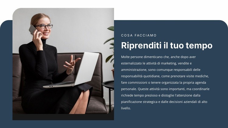 Servizi di supporto alle imprese Modello HTML5