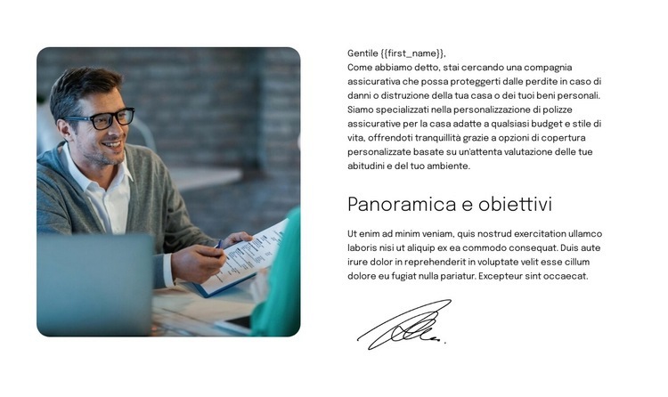 Proposta assicurativa intelligente Modello