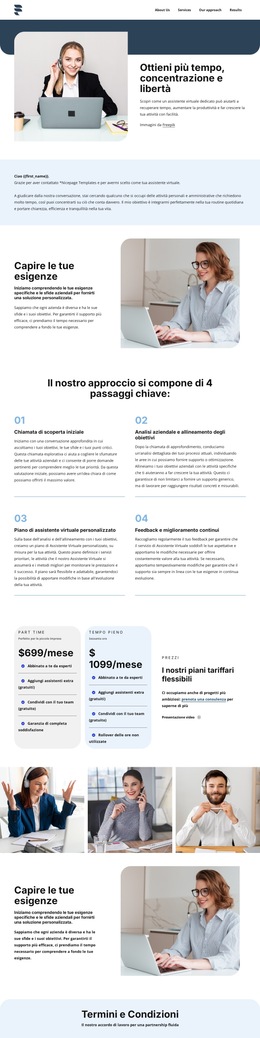 Proposta di assistente virtuale Modelli di siti web