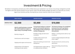 Investment And Pricing