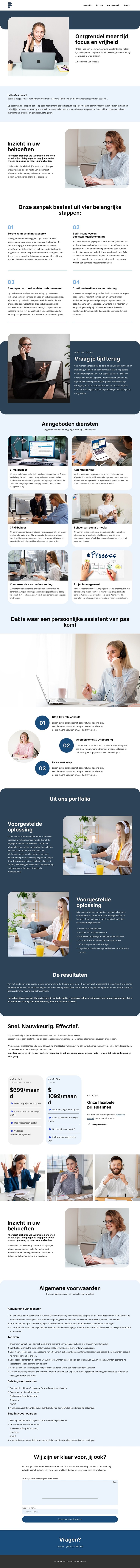 Voorstel voor virtuele assistent CSS-sjabloon