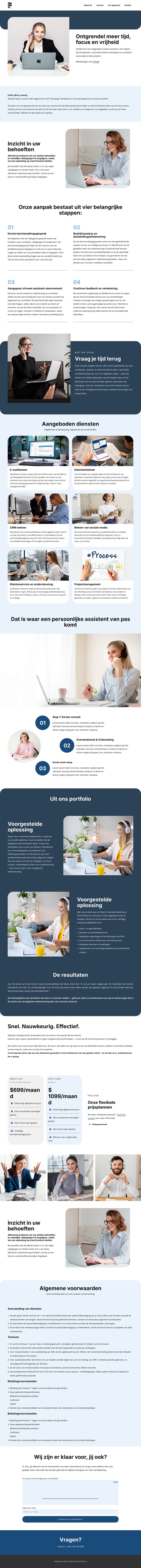 Voorstel voor virtuele assistent HTML-sjabloon