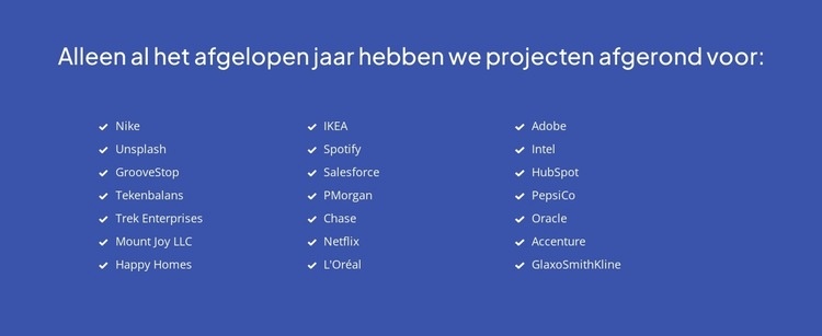 Recent afgeronde projecten Website ontwerp