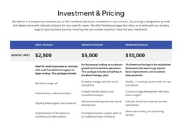 Investment And Pricing