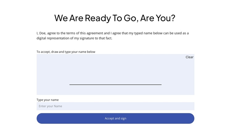 Start your consulting project One Page Template
