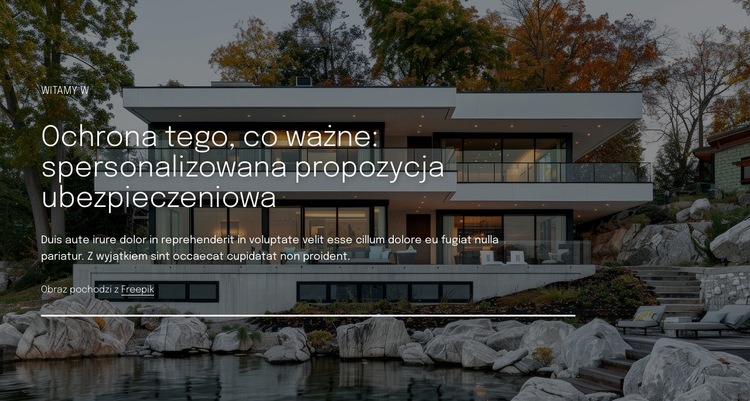 Indywidualna propozycja ubezpieczenia Makieta strony internetowej