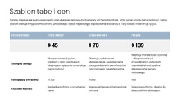 Tabela Cen Dla Strony Z Propozycjami