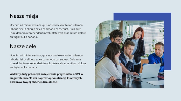 Poznaj swoich zaufanych doradców Szablon witryny sieci Web