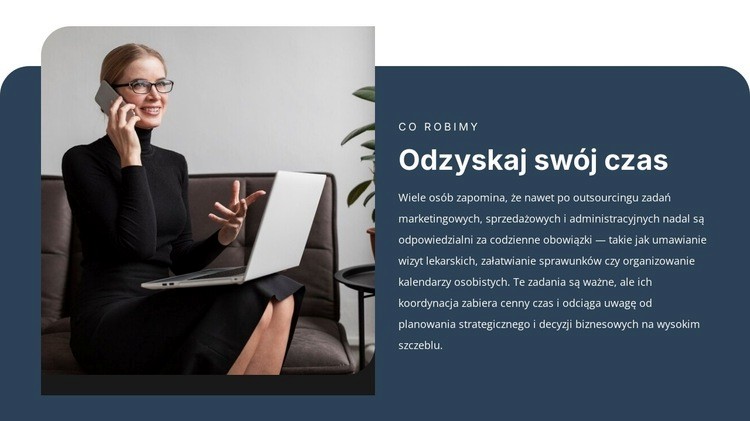 Usługi wsparcia biznesu Szablon