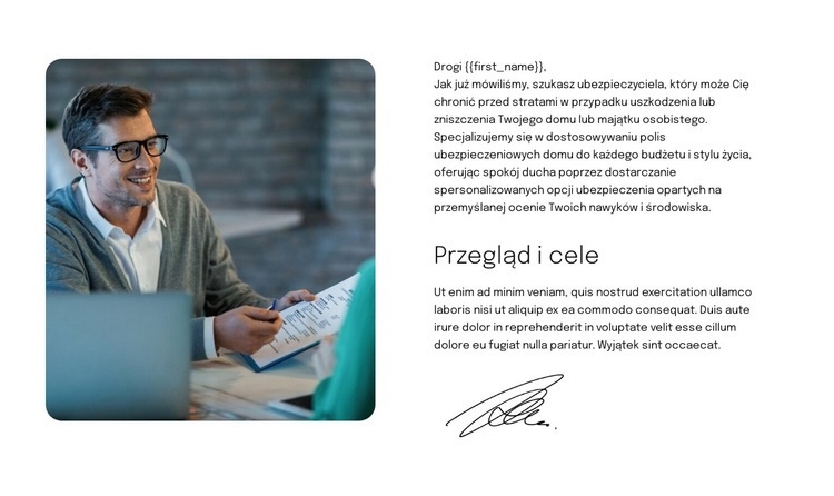 Inteligentna propozycja ubezpieczeniowa Szablon