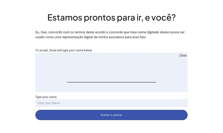 Inicie seu projeto de consultoria Template CSS
