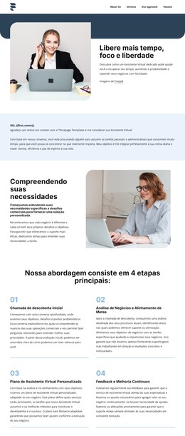 Proposta de assistente virtual Modelos HTML